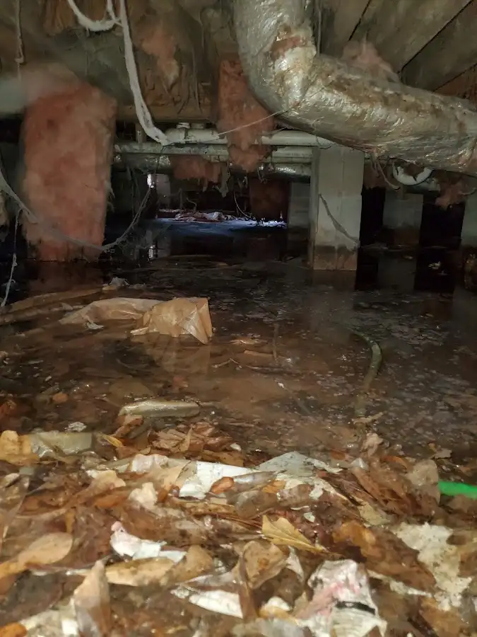 Crawl space flood assessment for Commercial Water Damage Restoration in Southgate